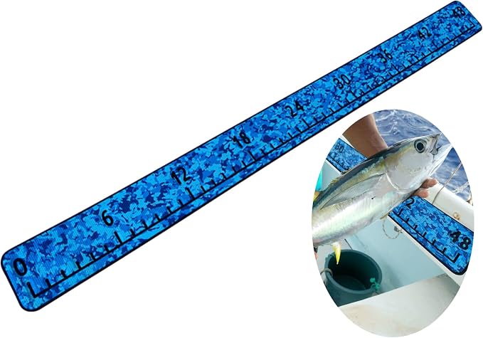 Fish Ruler for Boat 40"/48" with Backing Adhesive Fish Measuring Sticker Foam Fish Measuring Board for Fishing Boat, Cooler, Kayak, Yacht Fish Ruler Boat Accessories
