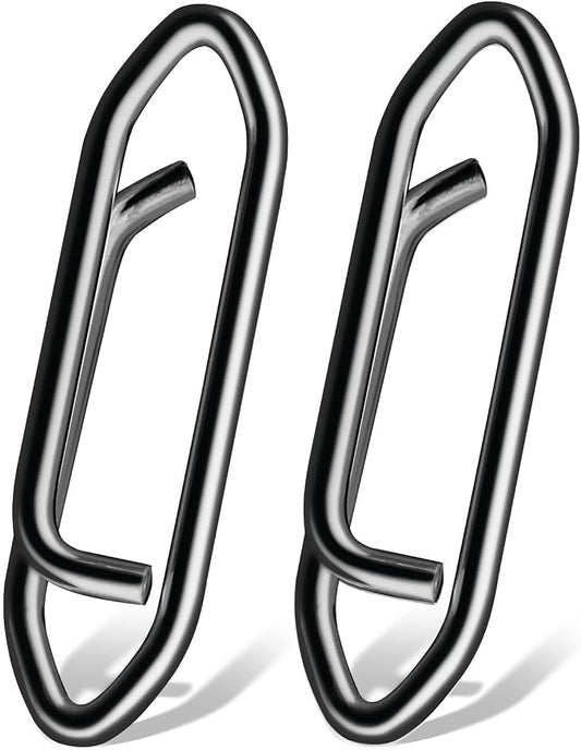 AMYSPORTS High Strength Fishing Snap Saltwater Stainless Connector Snaps Swivels Tackle Steel Power Fishing Clip Lure Quick Change Black Nickel