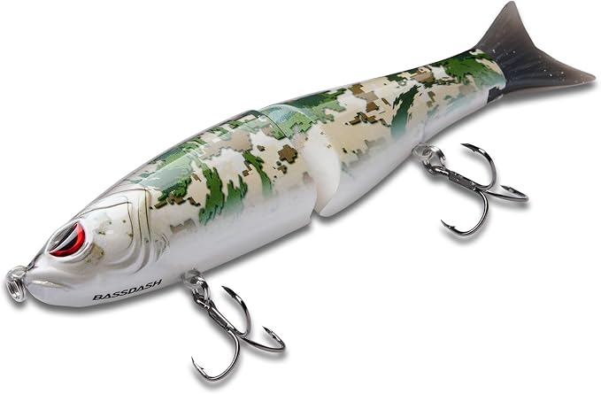 Bassdash SwimShad Glide Baits Jointed Swimbait Bass Pike Salmon Trout Muskie Fishing Lure