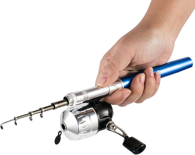 Pen Fishing Rod and Reel Combo Pocket Fishing Rod Telescopic 39in/55in/63in+Spinning Reel, Mini Fishing Pole Kit Ultralight for Traveling Fishing