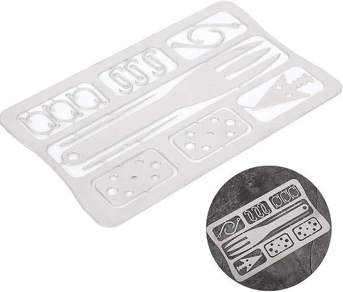 Survival Multi Tool Card Stainless Steel Fishing Gear with Fishhooks for Outdoor Camping Backpacking Travel Durable Portable Fishing Accessories Silver 10x6.5cm 4 Pack