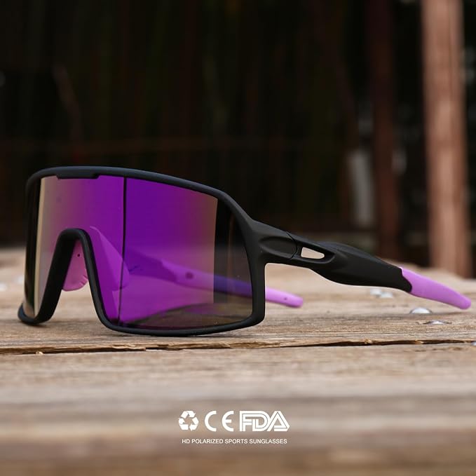 SEKKAF Polarized Sports Sunglasses for Men and Women Cycling Glasses UV Protection Goggles for Mountain Bike Running Fishing
