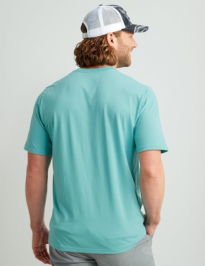 HUK Mens Performance Fishing Logo Tee, Short Sleeve T-Shirt for Men