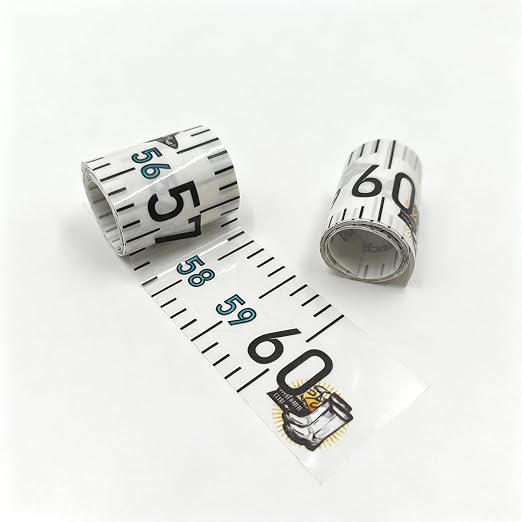 Adhesive Fish Ruler for Boat Transparent 60 Inch Fish Measuring Tape Sticker for Boat 2 Pcs Waterproof Self Adhesive Clear Fishing Measure Tape for Workbench Kayak Accessories