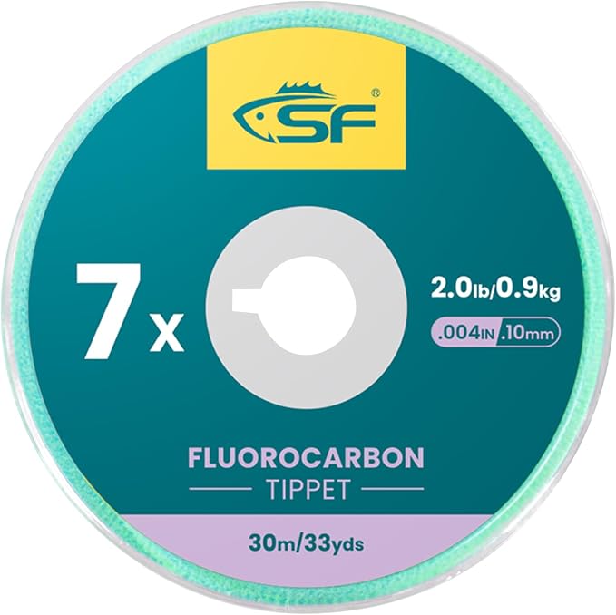 SF Clear Fluorocarbon Tippet Line Fly Fishing Tippets Leaders Trout 75M 100M 0X 1X 2X 3X 4X 5X 6X 7X