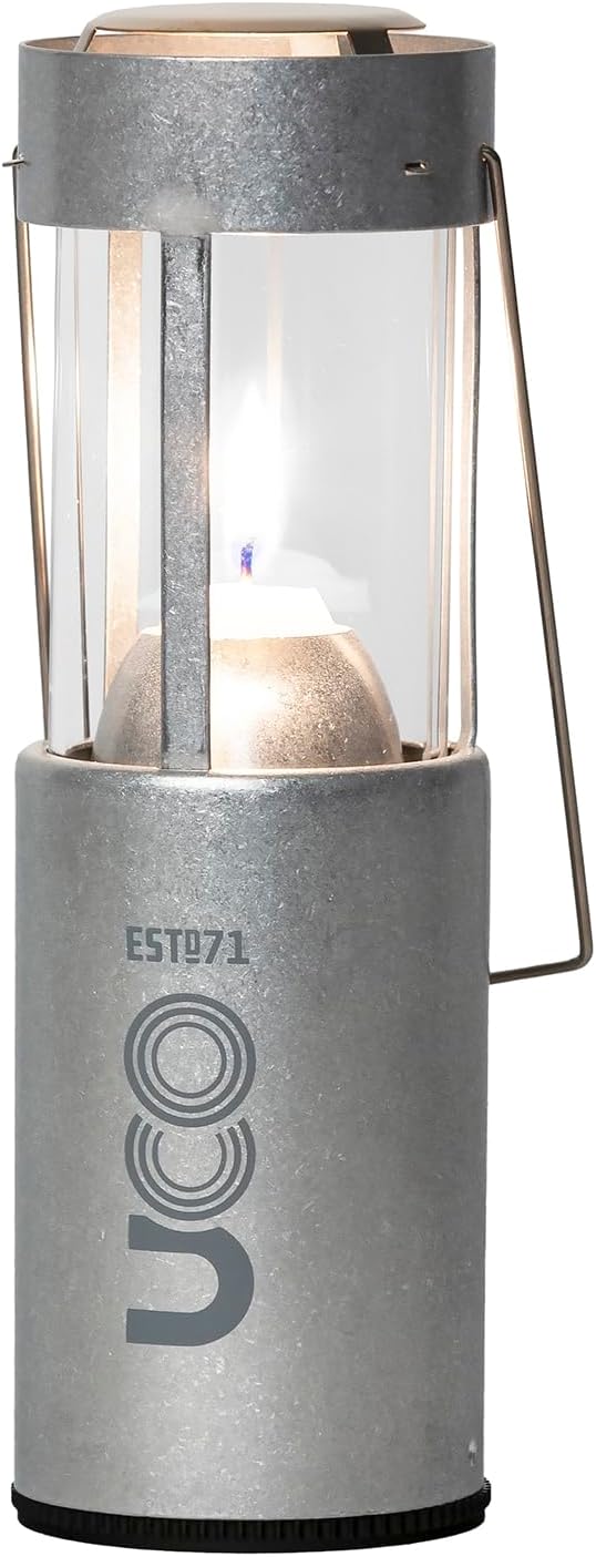 UCO Original Candle Lantern with 1 Long-Burning Emergency Candle, Original Collapsible Candle Lantern for Camping & Emergency Preparedness
