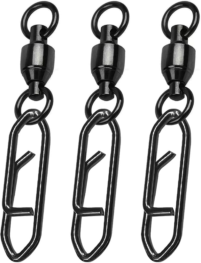 Snap Fishing Swivels Ball Bearing Swivel High Strength Fishing Swivels Saltwater Stainless Barrel Swivel for Freshwater