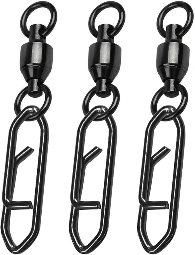 Snap Fishing Swivels Ball Bearing Swivel High Strength Fishing Swivels Saltwater Stainless Barrel Swivel for Freshwater