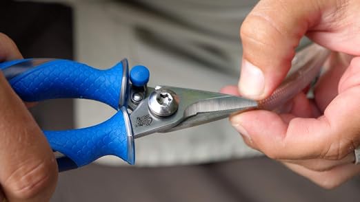 CUDA 5.25" Titanium Bonded Mini Snips Compact Durable Fishing Braid, Mono & Fluorocarbon Cutter for Saltwater & Freshwater Use with Internal Spring