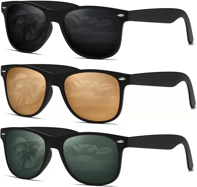DEMIKOS Sunglasses Men Polarized Sunglasses for Mens Womens Retro Mirror Lens for Driving Fishing UV Protection