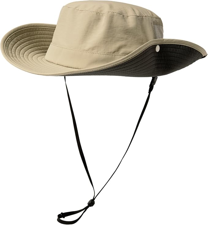 TOP-EX Men's Wide Brim Sun Hat UPF 50+ Waterproof, Packable Breathable Mesh Boonie Bucket Cap for Hiking Fishing Safari