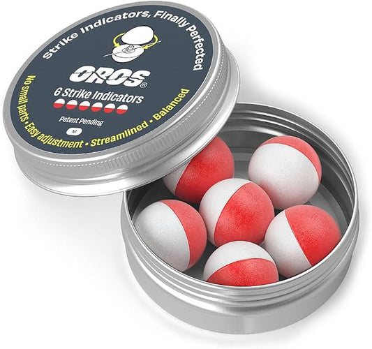 Oros Strike Indicators for Fly Fishing, Reusable Foam Nymph Indicators, High Visibility Trout Fishing Float, Assorted Sizes