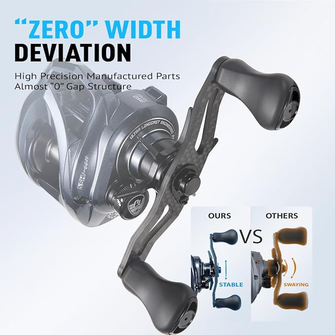 Soloking ASHMOON Baitcasting Reel 12+1BB Alloy Fishing Reel, Ultralight Baitcaster Reel, Super Smooth with 14.9 LB Carbon Fiber Drag,5.4-7.1Gear Ratio, Low Profile for Bass/Sea/Freshwater Fishing