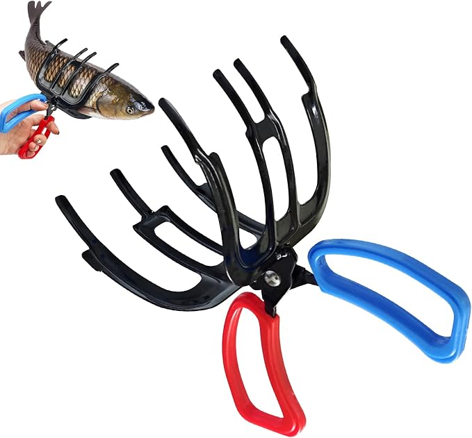 3 Claw Fish Gripper, 2026 Upgraded Metal Fishing Pliers Gripper, Multifuctional Fish Grippers for Fishing, Fish Grabber Tool for Most Freshwater Fish and Crab