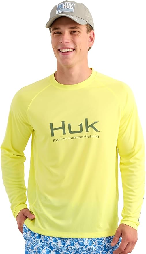 HUK Mens Pursuit Vented Long Sleeve, 30 UPF Fishing Shirt