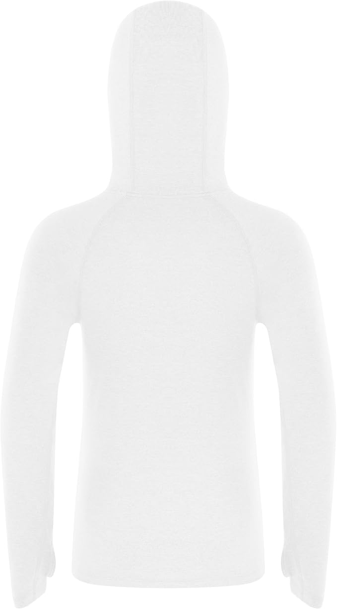 Roadbox Boys Rash Guard Hooded Fishing Shirt, Kids UPF 50+ Long Sleeve Sun Hoodie, Youth UV Protection Beach Swim Shirts