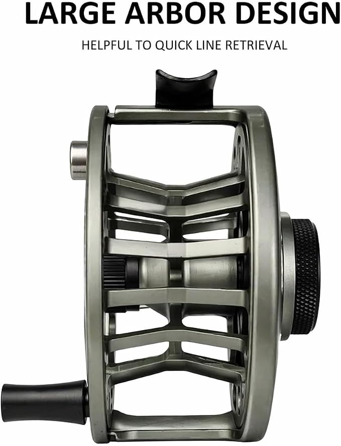 Aventik FLK Fly Fishing Reel Aluminum Trout 3/5, 5/7, 7/9wt Large Arbor Freshwater Fly Reel