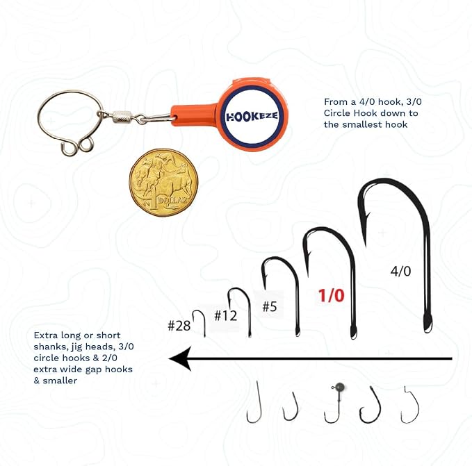 HOOK-EZE Fishing Knot Tying Tool | Protect from Fish Hooks | Tie Fishing Knots Easily | Cool Gadgets for Fishermen | Ice Fly Fishing | Fishing Accessories for Beginner Anglers | Nail Knot Tool