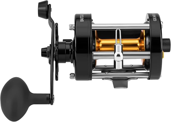 KastKing Rover Round Baitcasting Fishing Reel, Perfect Conventional Reel for Catfish, Salmon/Steelhead, Striper Bass and Inshore Saltwater Fishing Reel, Reinforced Metal Body