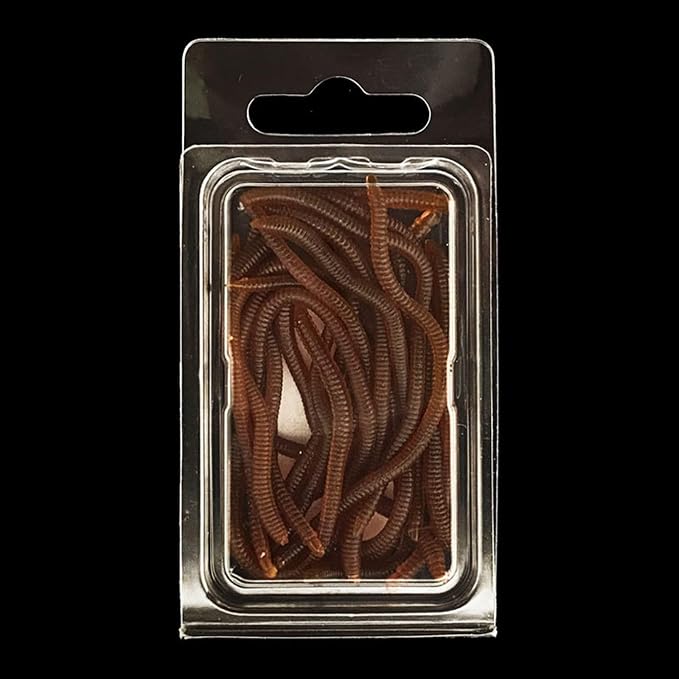 Worm-Baits Soft Artificial Fishing Lures Swimming Earthworm for Saltwater/Freshwater Soft Lure