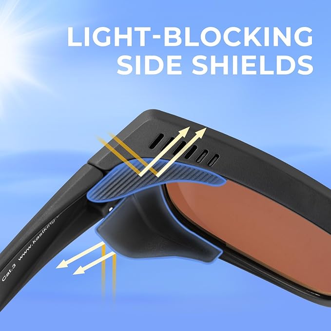 KastKing Comal Fit-Over Polarized Sports Sunglasses With PuriVex Protective Lens Coating, Fishing Driving, UV400, Men Women