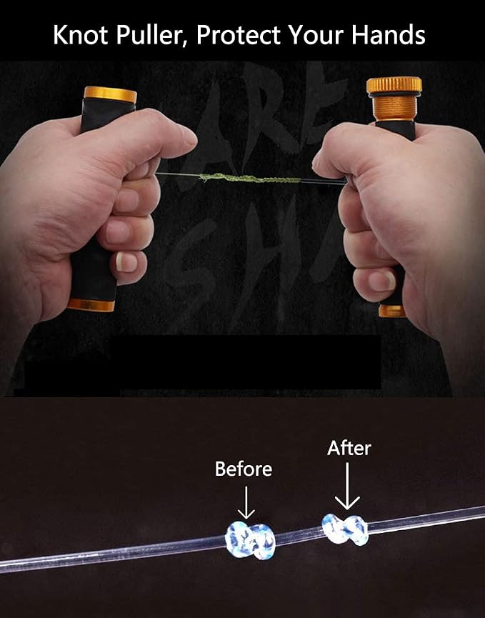 Fishing FG GT Knot Puller Assist, Fishing Knot Tying Tool, PE Fishing Line Spooling Pull Drag, Tension Line Dragger