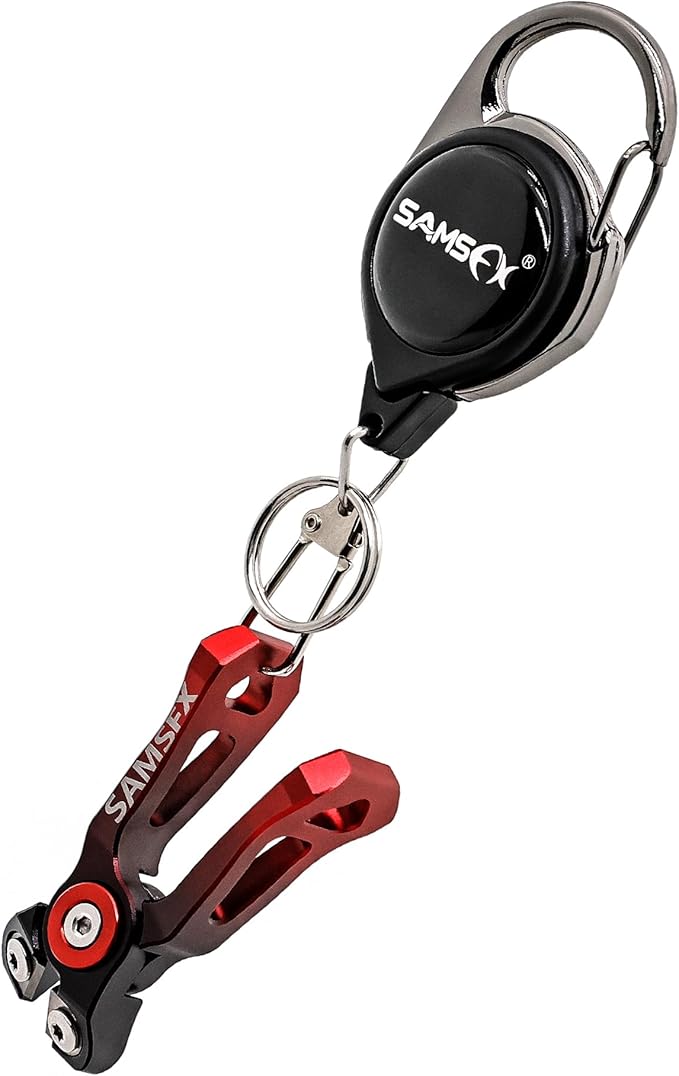SAMSFX MINI Fishing Line Cutters with Retractors, Braid Scissors,Tungsten Line Cutter that Cut Braid, Mono and Fluoro Lines Clean & Smooth Fly Fishing Equipment