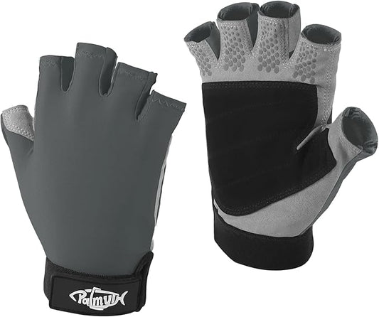 Palmyth UV Fishing Gloves Sun Protection Fingerless Kayaking Glove Men Women UPF 50+ SPF for Sailing, Hiking, Paddling, Canoeing, Rowing, Driving