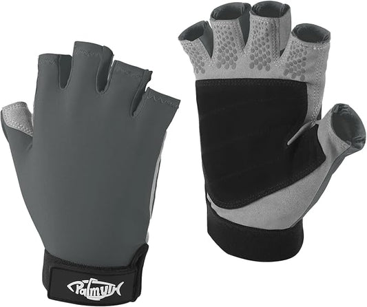 Palmyth UV Fishing Gloves Sun Protection Fingerless Kayaking Glove Men Women UPF 50+ SPF for Sailing, Hiking, Paddling, Canoeing, Rowing, Driving
