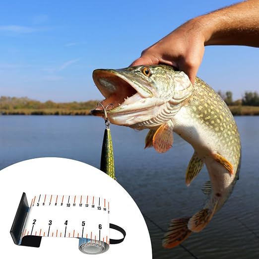 Fishing Ruler, 47"/120cm Waterproof PVC Fish Size Measuring Tool with Enlarged Numbers at 10cm Intervals for Outdoor Fishing