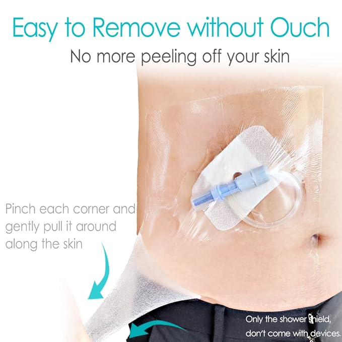 Waterproof Dialysis Catheter Shower Cover Large Coverage Shields for Peritoneal Dialysis Port Accessories PD Chest Catheter Central PICC Line Feeding Tube 12"x14"(Pack of 14)