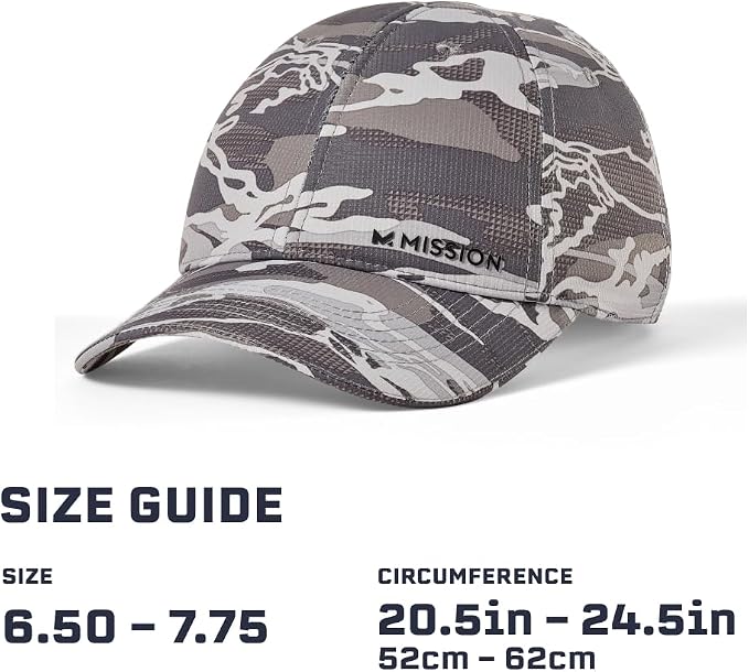 MISSION Cooling Performance Hat, Unstructured Low-Profile Adjustable Fit - UPF 50 - for Running, Workouts & Outdoors