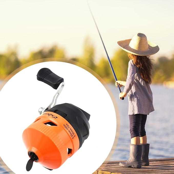 Spincast Fishing Reel, Right Hand Retrieve, Easy to Use Push Button Casting Design for Both Beginners and Kids