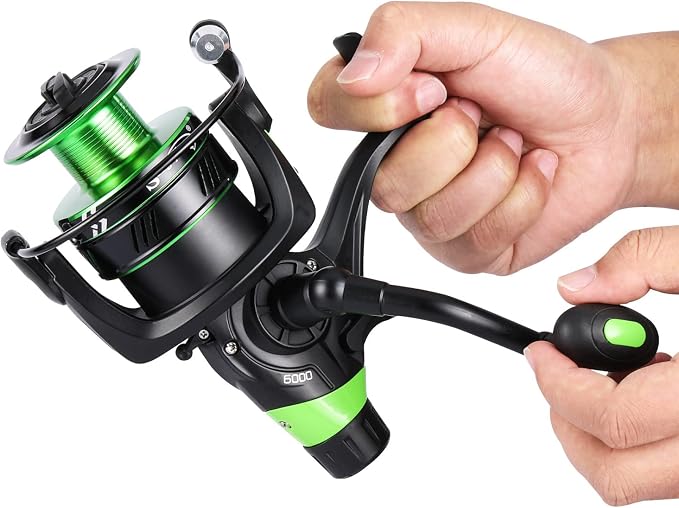 Sougayilang Carp Fishing Reel 13+1 Stainless Steel BB Bait Feeder Spinning Reel for Freshwater and Saltwater