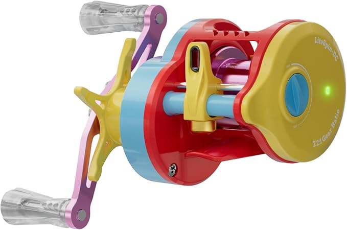 Colorful Baitcasting Fishing Reel Portable Rotates with Electronic Charging for Smooth Casting Colorful Baitcasting
