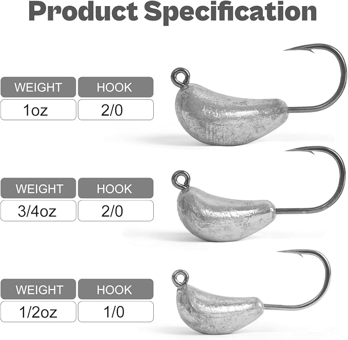 Sheepshead Jigs, Standup Style Jigheads with 4~10PCs, 3X Strengthened Hook Equipped with 1/2 3/4 1oz for Saltwater Fishing
