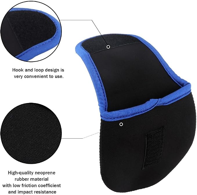3-Pack Fly Fishing Reel Covers – Shockproof Neoprene Protective Case for Fishing Reels, Durable Storage Bag