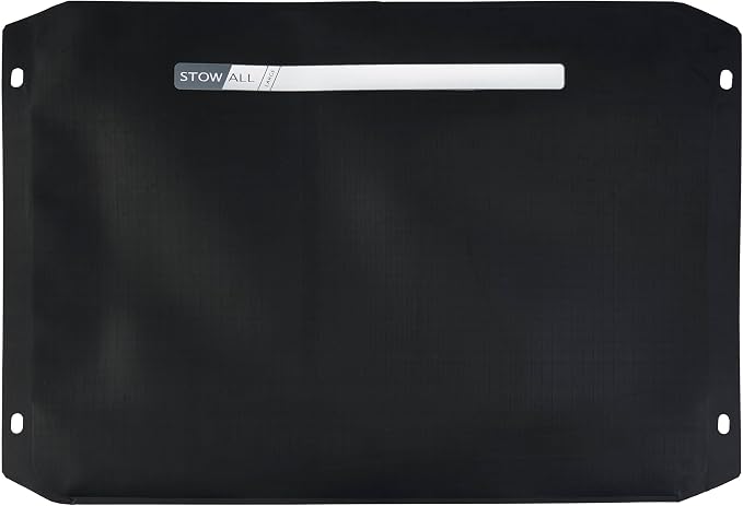 Plano StowAll Waterproof Zip Pouch, Large, Charcoal, IPX7 Rated Dry Storage with Clear Window, Expandable Base, and Carabiner Loops