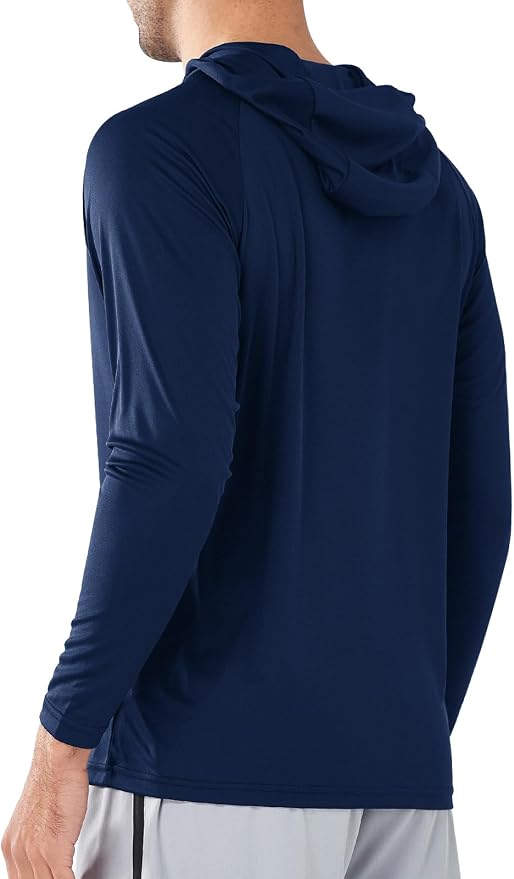 NORTHYARD Men's UPF 50+ Rash Guard Hoodie Long Sleeve Sun Protection Shirt Fishing Swim Beach Hiking Quick Dry Lightweight