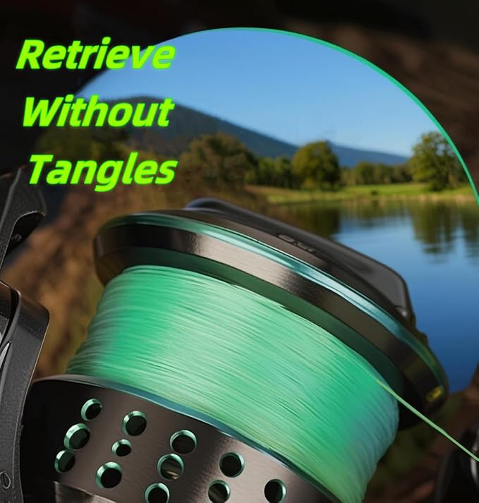 GumMAX 545/1093/1640yds 5-100LB 8X Braided Fishing Line Abrasion Resistant Superline Zero Stretch & Smaller Diameter Confuse & Never Fade in Saltwater and Freshwater