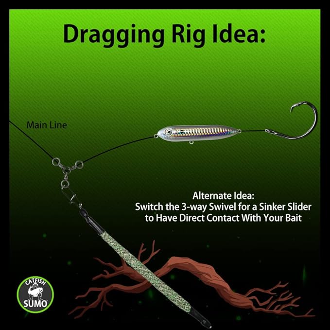 Rattle Snake Dragging Weights, Snagless Sinkers for Dragging, Trolling, and Drifting. Rattles to Attract Catfish