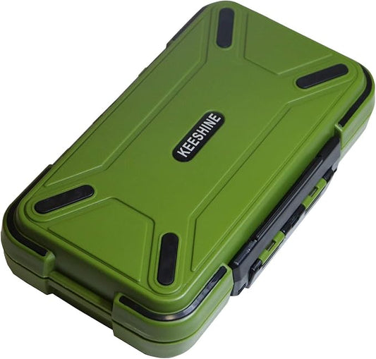 Fishing Tackle Box, Floating Storage Box, Double-Sided Fishing Lure Box with Adjustable Dividers Jewelry Organizer Making Kit Storage Container for Lure Hook Beads Earring Tool(Green)