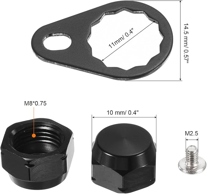 PATIKIL Fishing Reel Screw Nut Locking Plate Right Handle Locking Caps Screw Nut Replacement for DIY Fishing Accessories