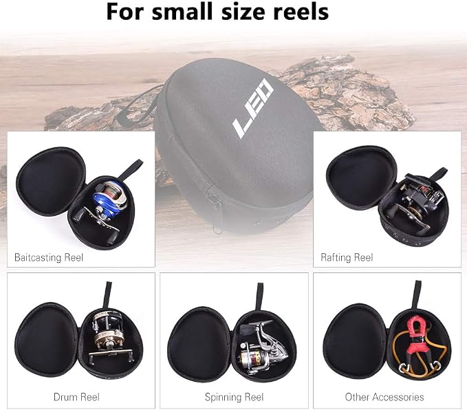 Fishing Reel Protective Case for Baitcasting Drum Spinning Raft Reels - Fishing Accessories Tackle Storage Bag Pouch with Strap