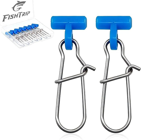 FishTrip Sinker Slides for Fishing Rigs - 25/50/100pcs Duo Lock Snaps for Fishing Line Heavy Duty Weights Sinkers Saltwater Connector Accessories