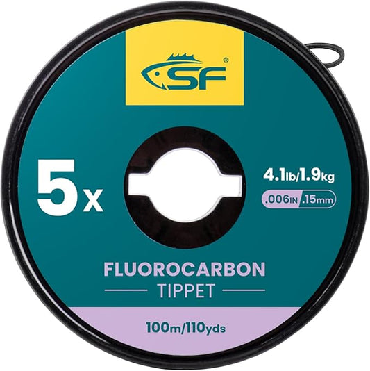 SF Clear Fluorocarbon Tippet Line Fly Fishing Tippets Leaders Trout 75M 100M 0X 1X 2X 3X 4X 5X 6X 7X