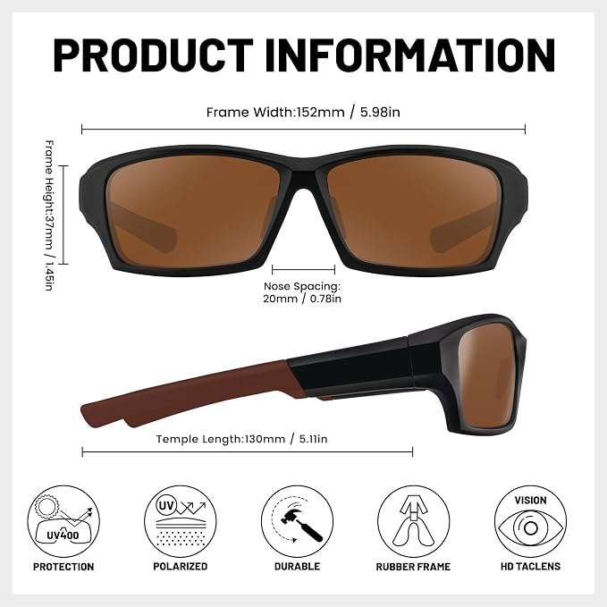 Polarized Sports Sunglasses for Men Women,Driving Fishing Cycling Mountain Bike Sunglasses UV400 Protection