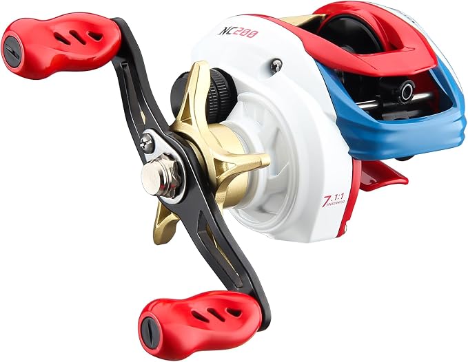 HAUT TON Matel Master Advanced Version Baitcaster reels,6.2:1Gear Ratio,5+1Ball Bearing,Bait clickers,12Lb Drag System Fishing Reels,for Saltwater,Freshwater