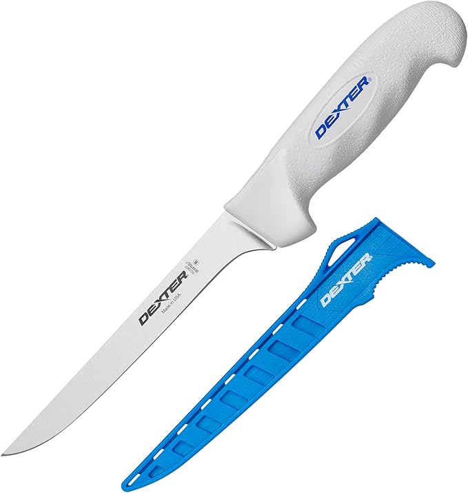 Dexter Outdoors 6" SOFGRIP Fillet Knife | Includes Edge Guard | High-Carbon American Stainless Steel Blade | Resists Corrosion | Comfortable, Slip-Resistant Handle | Made in USA