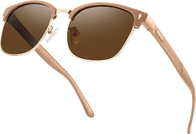 BIRCEN Mens Polarized Sunglasses for Driving: Al-Mg Metal UV Protection Sun Glasses Square Shades for Fishing Travel 2026